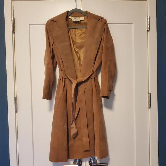 Vintage Herbert Levy Ultra Suede Trench Coat - Picture 8 of 9